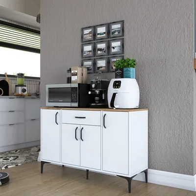Produktbild von Skye Decor, JE136 - 3095, Weiß, Mehrzweckschrank, 120 x 78,6 x 40 cm, 100 % MELAMINBESCHICHTETE