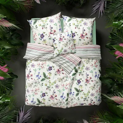 Produktbild von Estella Mako-Satin Bettwäsche Lily multicolor 135x200 cm + 80x80 cm