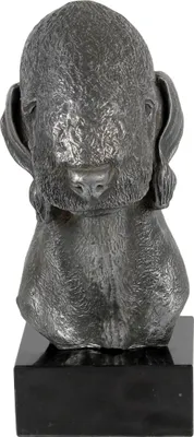 Imagen del producto de Art-Dog Busto – Bedlington Terrier – moldeado en polvo de bronce y resina