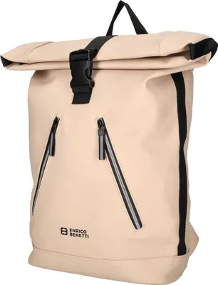 Produktbild von Großer Damen Herren Roll up Rucksack Plane Tasche Fahrradrucksack Kurier Rollup Bag  Neblige Rosa