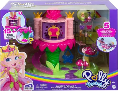 Produktbild von Mattel GYK43 - Polly Pocket - Regenbogen-Einhornspaß Feenflug