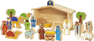 Produktbild von Große Weihnachtskrippe für Kinder.