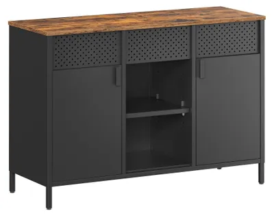 Produktbild von Aufbewahrungsschrank - Aktenschrank aus Metall - Doppeltür - Freistehend - Für Büro/Gewerbe - Braun