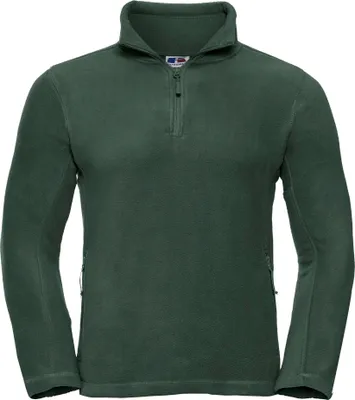 Produktbild von Russell Herren Outdoor Fleecepullover mit Reißverschluss am Kragen BC1438 (S) (Flaschengrün)