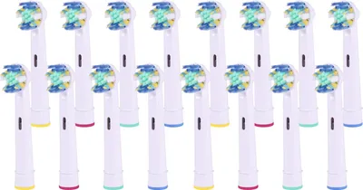 Obrázek produktu pro KOMA NK10 - Sada 16ks náhradních hlavic kompatibilních s kartáčky Braun Oral-B Floss Action EB25A