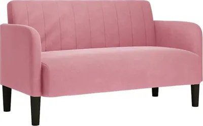Produktbild von vidaXL Zweisitzer-Sofa Rosa 109 cm Samt