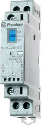 Obrázek produktu pro Finder instalační spínač 22.32.0.230.4340, 25 A, 2S, 230 V AC/DC, 1 ks.