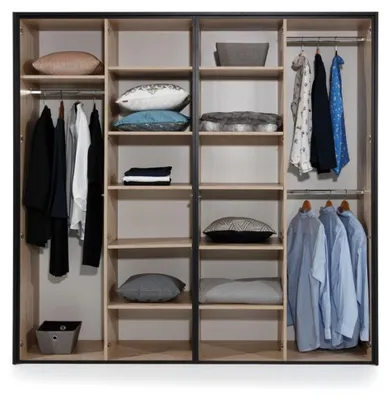 Produktbild von Kleiderschrank Braun Holz Möbel Design Elegantes Schlafzimmer Modern Schrank Neu