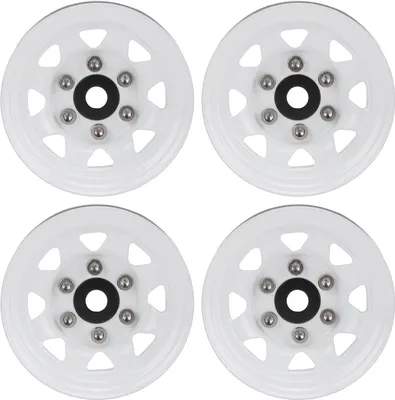 Produktbild von 4 Stück 1,55 Zoll RC Felgennabe Universalnaben für Axial AX90069 CrawlerWeiß