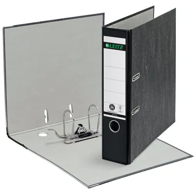 Image de Classeur Marbre Nuageux A4 80mm 180Grad noir paquet de 20 pièces