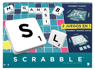 Produktbild von Brettspiel mit 2 Spielen in 1: Klassisches Scrabble und Scrabble Together