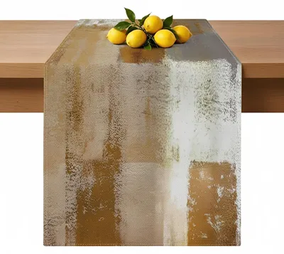 Immagine prodotto di Runner da tavolo marrone, 40 x 10 cm, tessuto decorativo, ideale per la decorazione della tavola