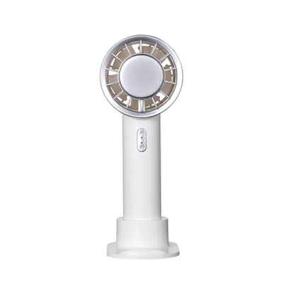 Imagen del producto de Ventilador USB recargable, pequeño, portátil, de escritorio, mini ventilador de mano, color blanco
