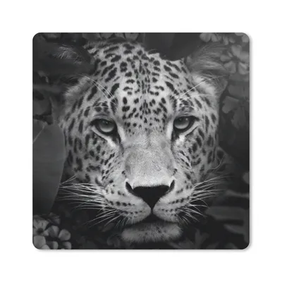Produktbild von MuchoWow® Mauspad Mousepad Dschungel - Panther - Wilde Tiere - Schwarz - Weiß 30x30 cm - Mousepads - Maus Mat - Pad - Mausunterlage - Gaming