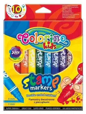 Obrázok produktu pre COLORINO Dvojhroté pečiatkové fixky 10 ks