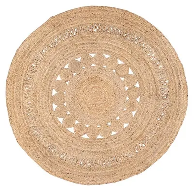Produktbild von Jute Teppich Rund - Fair Rotan Natur