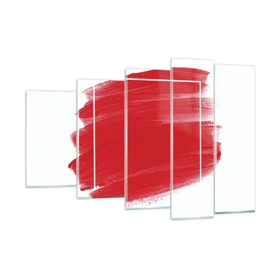Produktbild von Bilder auf glas - 5 Teile - Rot Farben Stück - 150x100cm - Glasbilder - Wandbilder - Bilder - zum Aufhängen bereit - Wanddekoration aus Glas - Glas Bilder - Wandbild auf Glas - GEG150x100-5067