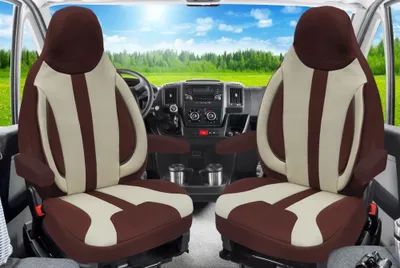 Produktbild von Schonbezüge für Wohnmobil 2er Set in Braun/Beige WPL412