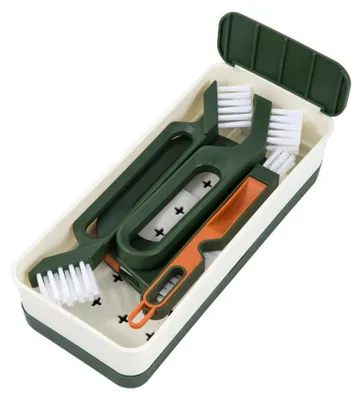 Produktbild von Reinigungsbürsten-Set – Fugenbürste – Eckreinigungbürste – Keramikfliesen – Langlebiges Material – Harte/weiche Borsten – Bürsten-Set