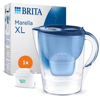 Produktbild von Brita Wasserfilterkanne Marella XL Blau + MAXTRA PRO Wasserfilter