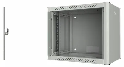 Produktbild von LOGON RWP09U45WH, Wandmontiertes Regal, 9U, Sperrschloss, 19 kg, Weiß