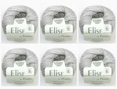 Obrázek produktu pro 6x Elise od Permin – bavlněno-kašmírová příze (25 g/115 m) (28 oves)
