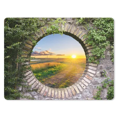 Produktbild von MuchoWow® Mauspad Mousepad Landleben - Ausblick - Sonne 23x19 cm - Mousepads - Maus Mat - Pad - Mausunterlage - Schreibtischunterlage - Mauspad