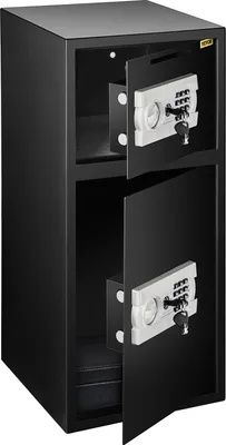 Immagine prodotto di Armadietto, Acciaio robusto, Dimensioni esterne: 29 1/2" H x 13 1/2" L x 13 1/2" P, Codice a 3-8 cifre personalizzabile, Serratura elettronica con due metodi, Timeout dopo 4 tentativi errati