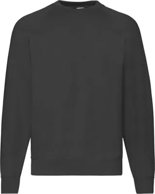 Image de Fruit of the Loom - Sweat-shirt « Classic » pour hommes/femmes, manches raglan, LT2391 (XL) (noir)