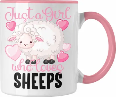 Produktbild von Trendation - Lustige Schaf-Tasse Geschenk für Frauen Mädchen Schafhirtin (Rosa)