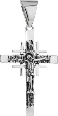 Produktbild von Exquisiter Kettenanhänger 925 Silber Kruzifix 50x 34mm Eleganz im Detail