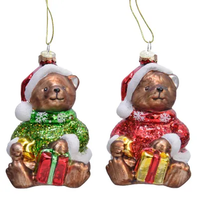 Productafbeelding van Beer glas hang l6b5,2h12 cm bruin a2 hangdeco Decoris