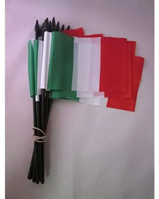 Stabflagge Italien 15x10 cm Polyester mit Stab