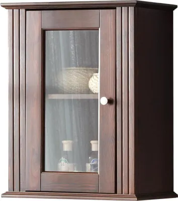 Produktbild von Apotheken Badezimmer Badmöbel Regal Schrank Braun Schränke Holz Regale Möbel