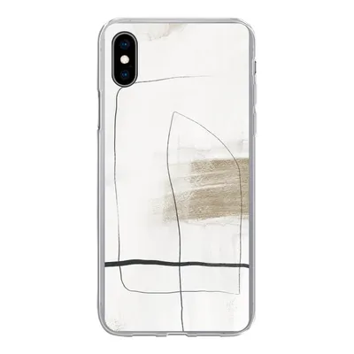 Produktbild von MuchoWow® Handyhülle Schutzhülle Hülle für iPhone Xs Farbe - Minimalismus - Schwarz Silikon Softcase Handy Hülle - Handytasche