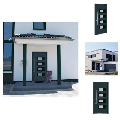 Produktbild von vidaXL Haustür Anthrazit 100x210 cm Aluminium und PVC - Haustüren