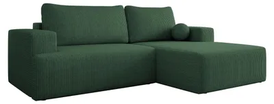 Produktbild von MIRJAN24 Ecksofa Mivo Cord, Wohnzimmmer L-Form mit Schlaffunktion und Bettkasten (Farbe: Poso 14, Seite: Rechts)