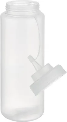 Produktbild von APS 93259 Quetschflasche, Polyethylen, 1.025 ml, Ø 8 cm, Höhe 26,5 cm, Einfüllöffnung Ø 5,5 cm, transparent