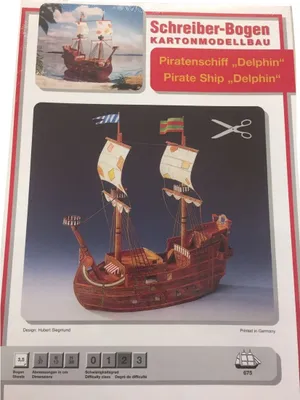 Produktbild von Schreiber-Bogen Kartonmodellbau Piratenschiff Delphin