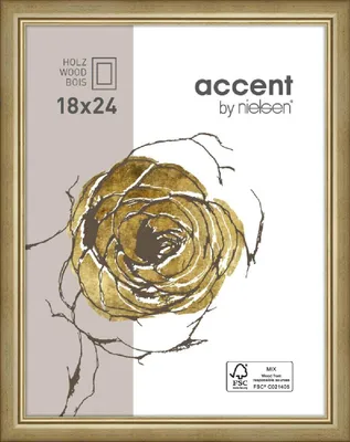 Zdjęcie produktu dla Rama do zdjęć drewniana Nielsen Ascot, format 30x40 cm, kolor złoty