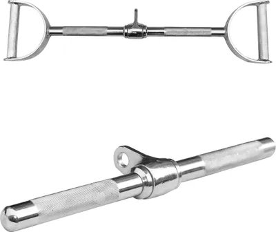Produktbild von Sporttrend 24 - Seilzug Set Latzugstange mit Hufgriff + Bizeps Trizeps Stange