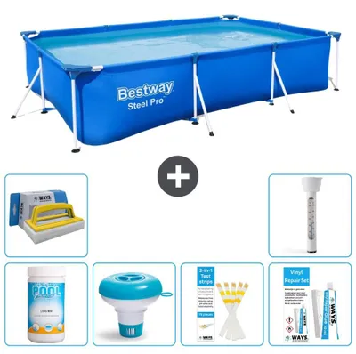 Zdjęcie produktu dla Bestway Steel Pro, prostokątny basen - 300x201x66 cm - 7 elementów, model S22298