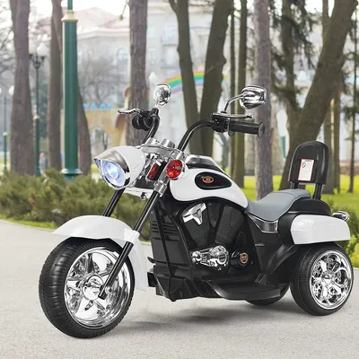 Produktbild von GOPLUS Elektromotorrad mit Hupe, Elektrofahrzeug Dreirad Kindermotorrad mit Vor-und Rückwärtsschalter, 6V Akku/Elektrisches Motorrad, Mortorcycle für Kinder