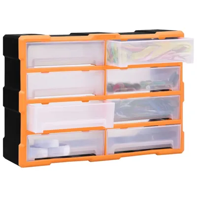 Zdjęcie produktu dla vidaXL Organizer z wieloma szufladami 8 dużych szuflad 52x16x37 cm