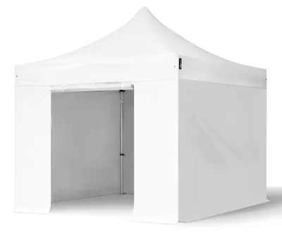 Produktbild von TOOLPORT 3x3m Aluminium Faltpavillon, inkl. 4 Seitenteile, weiß