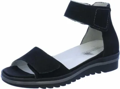 Produktbild von Waldläufer Sandale Hakura 351005-191-001, Nubukleder, schwarz, Weite H, Klettverschluss 39