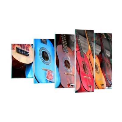 Produktbild von Bilder auf glas - Gitarre Musik Instrument Mexiko - 100x60cm - Glasbilder - Wandbilder - Kunstdruck - zum Aufhängen bereit - Wanddekoration aus Glas - Glas Bilder - Wandbild auf Glas - GEG100x60-2221