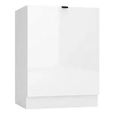 Produktbild von Alice D60 P/L Küchenunterschrank mit Tür, 60 x 82 x 44,6 cm, Weiß Hochglanz/Weiß