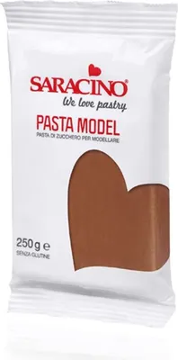 Zdjęcie produktu dla Brązowa masa cukrowa do modelowania Brown Model Paste 250g - Saracino