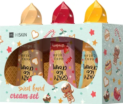 Produktbild von HISKIN Eiscreme-Handcreme-Geschenkset, 3-teilig.